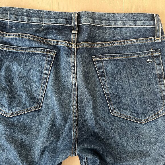 rag & bone Men's Slim Jeans - Dark Blue - Picture 8 of 9